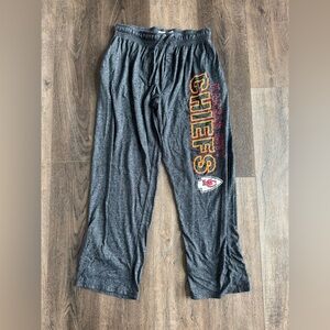 NFL Chiefs lightweight pants.  Men’s size Medium.  Grey in color.